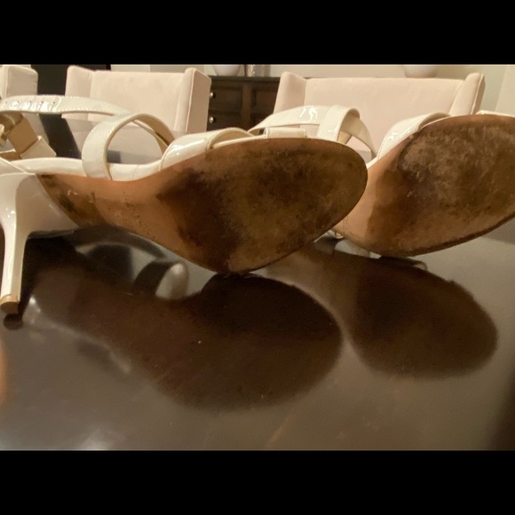 Authentic Jimmy Choo white strap shoes 37.5. Slightly used - Picture 3 of 5